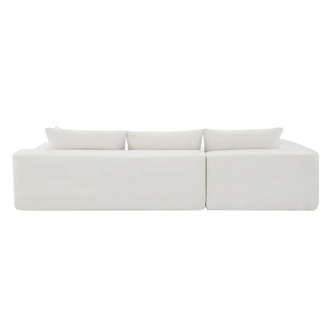 Convertible Modular Sectional Sofa L Shaped Reversible Couch Chenille Sleeper Combination Sofa for Living Room,Cream(No Metal Frame,Foam + Pocket Spring Fill)