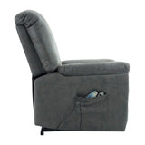 Microfiber Power Recliner Chair, Electric Recliner Chairs, Massage Lift Chairs Recliners with Footrest in Gray