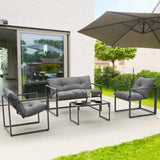 Volkrad 4 - Person Outdoor Seating Group with Cushions