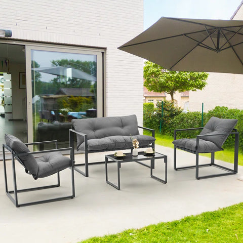 Volkrad 4 - Person Outdoor Seating Group with Cushions