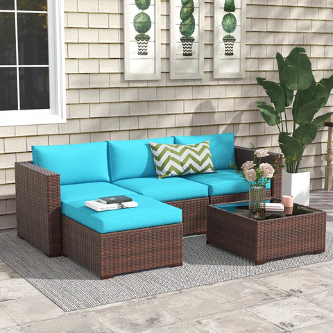 Abler 5 Piece Sectional Seating Group with Cushions