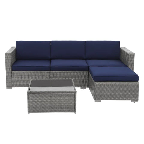 Abler 5 Piece Sectional Seating Group with Cushions