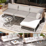 Kaustav 100.4'' Metal Outdoor Patio Sectional (Set of 4)