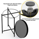 Side Table, End Table Metal Small Table Indoor Outdoor & Snack Bedside Table Sofa Side Snack Table Accent Coffee Table Living Room Bedroom Balcony 2 Layer (Black)