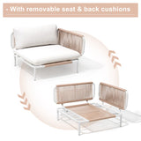 Kaustav 100.4'' Metal Outdoor Patio Sectional (Set of 4)