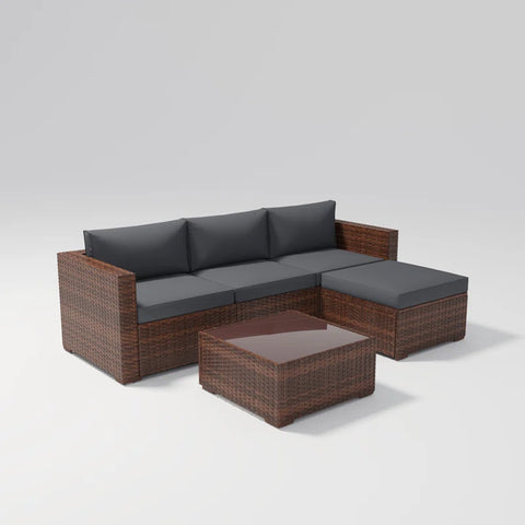 Abler 5 Piece Sectional Seating Group with Cushions