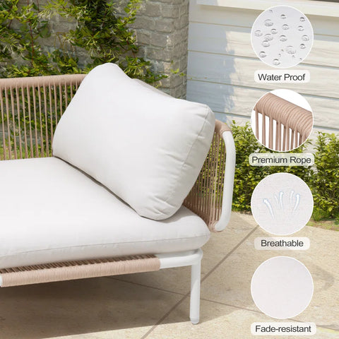 Kaustav 100.4'' Metal Outdoor Patio Sectional (Set of 4)