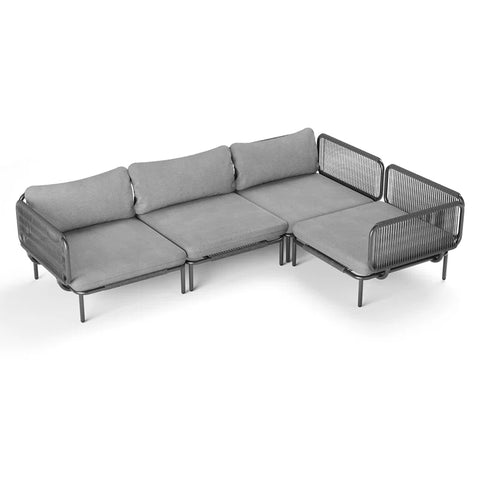Kaustav 100.4'' Metal Outdoor Patio Sectional (Set of 4)