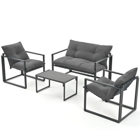 Volkrad 4 - Person Outdoor Seating Group with Cushions