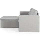 Convertible Sectional Sofa L-Shaped Couch W/Reversible Chaise Light Grey