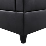 L-Shaped Sectional Couch, Living Room Furniture Suitable for Small Space,Black(No Ottoman)