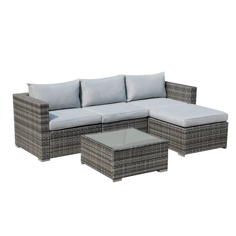 Abler 5 Piece Sectional Seating Group with Cushions
