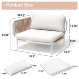 Kaustav 100.4'' Metal Outdoor Patio Sectional (Set of 4)