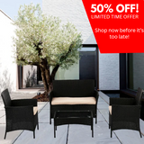 Patio Furniture Set 4 Pieces Outdoor Rattan Chair Wicker Sofa Garden Pool/Backyard