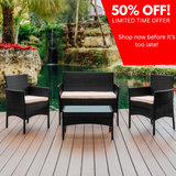 4-Person Outdoor Seating Group with Cushions