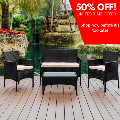 4-Person Outdoor Seating Group with Cushions
