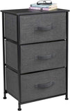 3-Drawer Nightstand – Bedside Table with Fabric Bins, Wood Top & Steel Frame for Bedroom, Office, or Dorm