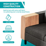 Sectional Sofa with Storage Ottoman, 78'' Convertible L-Shaped Sofa Couch for Living Room&Small Space, Dark Grey