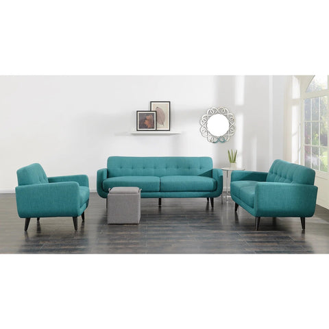 Hailey 3 Piece Sofa Set in Teal
