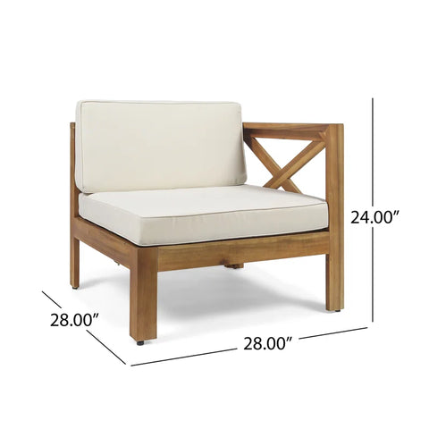 Barcomb Outdoor 5 Piece Sectional Seating Group with Cushions