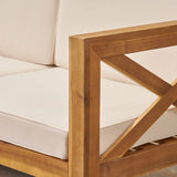 Barcomb Outdoor 5 Piece Sectional Seating Group with Cushions