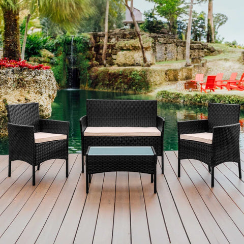 4-Person Outdoor Seating Group with Cushions