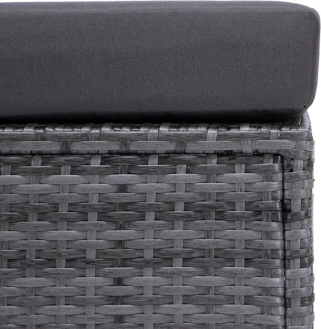 Extra Large 118'' L Sectional Sofa Set – 7-Piece Patio Furniture with Fire Pit Table, Grey Rattan Wicker Outdoor Conversation Set with Cushions