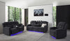 Modern Fabric Power Reclining, Power Headrest, Living Room Set in Charcoal Grey, Cupholder, Theater Couch, 9202 (Sofa+Loveseat+Chair)