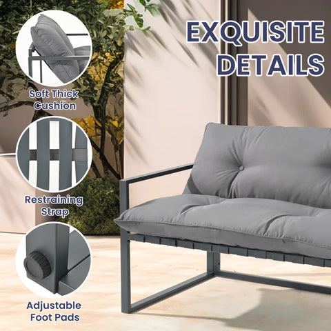 Volkrad 4 - Person Outdoor Seating Group with Cushions