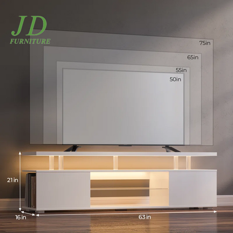 Jacayden TV Stand – TV Console for TVs up to 78", Modern Media Console