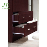 2 Door Armoire with 2 Drawers and Clothing Rod in Cherry Wood