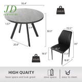 Siefert 5-Piece 35.4'' Round Dining Table Set – Kitchen Table with 4 Dining Chairs