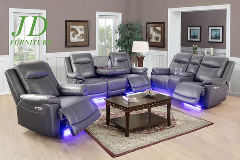 Cohdi 3-Piece Living Room Furniture Set – Faux Leather Sofa, Loveseat & Chair