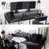 Home Office Computer Desk – Desk with Drawer, Monitor Stand & Storage Shelves