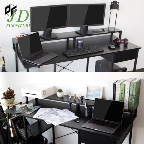 Home Office Computer Desk – Desk with Drawer, Monitor Stand & Storage Shelves