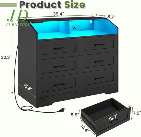 Garrelt 39.4'' W 6 - Drawer Dresser