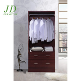 2 Door Armoire with 2 Drawers and Clothing Rod in Cherry Wood
