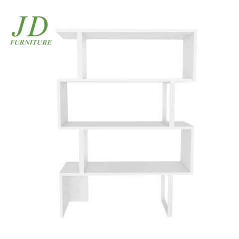 Malveaux Geometric Bookcase – Modern Storage Shelves for Living Room, Office, or Home Decor