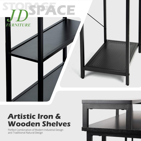 Home Office Computer Desk – Desk with Drawer, Monitor Stand & Storage Shelves