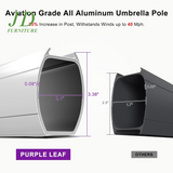 11' Double Top Deluxe Square Patio Umbrella – Offset Hanging Cantilever Market Umbrella for Garden, Grey