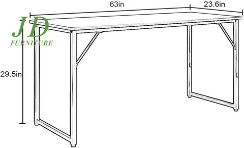 63'' Computer Desk – Sturdy Office, Meeting, and Gaming Desk Workstation, Black (BHUS-GCP2JJ-160BK)