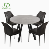 Siefert 5-Piece 35.4'' Round Dining Table Set – Kitchen Table with 4 Dining Chairs