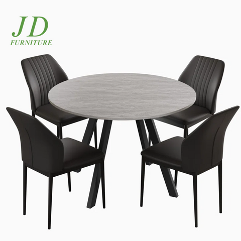 Siefert 5-Piece 35.4'' Round Dining Table Set – Kitchen Table with 4 Dining Chairs