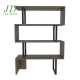 Malveaux Geometric Bookcase – Modern Storage Shelves for Living Room, Office, or Home Decor