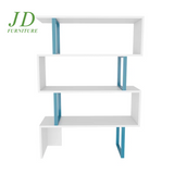 Malveaux Geometric Bookcase – Modern Storage Shelves for Living Room, Office, or Home Decor