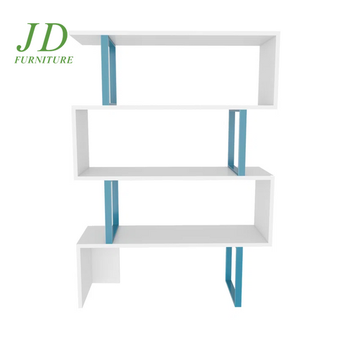 Malveaux Geometric Bookcase – Modern Storage Shelves for Living Room, Office, or Home Decor