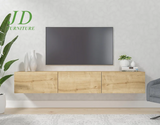 Ozge Floating TV Stand for 78" Tvs - Sleek, Wall-Mounted Media Console