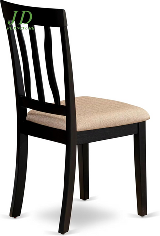 9-Piece Dining Set – Square Kitchen Table with Butterfly Leaf & 8 Linen Upholstered Chairs, 54x54 Inch, Black & Cherry