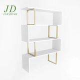 Malveaux Geometric Bookcase – Modern Storage Shelves for Living Room, Office, or Home Decor