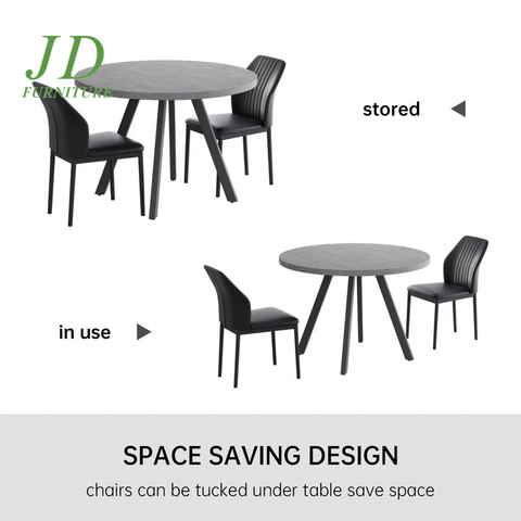 Siefert 5-Piece 35.4'' Round Dining Table Set – Kitchen Table with 4 Dining Chairs